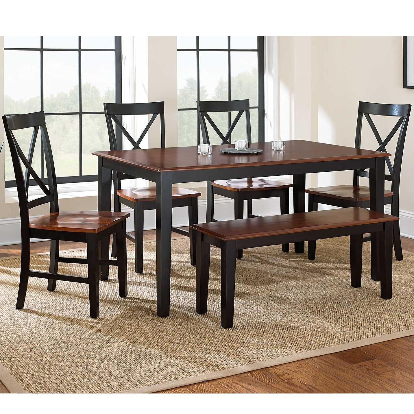 Belfort Essentials Kingston 6Piece Casual Dining Table, Bench, & Side